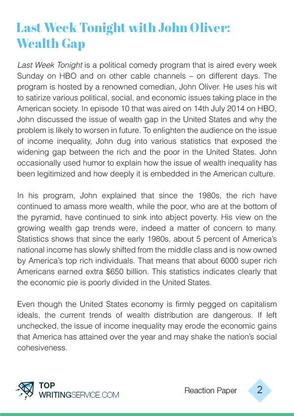 Buy Response Reaction Paper from the Reputable ...